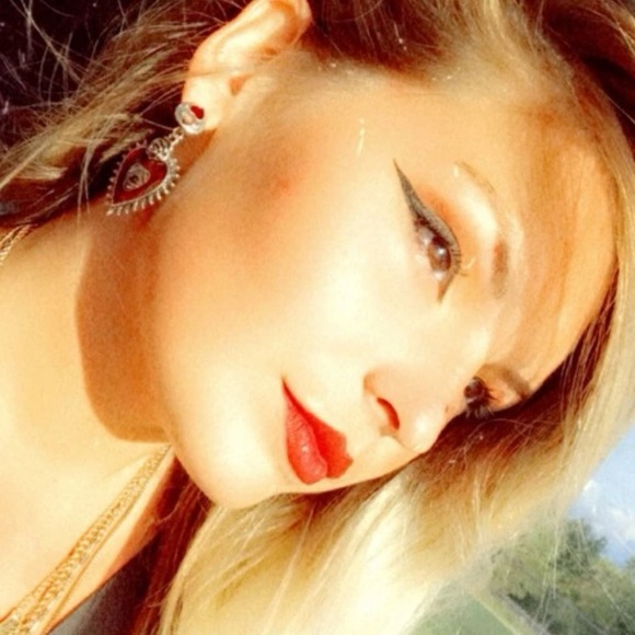 Goth Steampunk EvilEye Enchantress Queen of Hearts Statement EarJacket E… - Picture 2 of 10